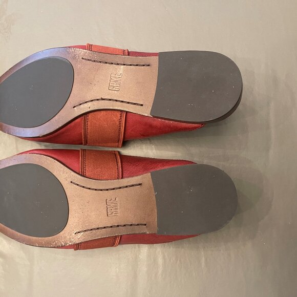 Frye Terri Gore Red Clay leather mules - Picture 4 of 12